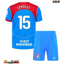 Camisa de Futebol Atletico Madrid Clement Lenglet #15 Equipamento Alternativo Infantil 2025-26 Manga Curta (+ Calças curtas)
